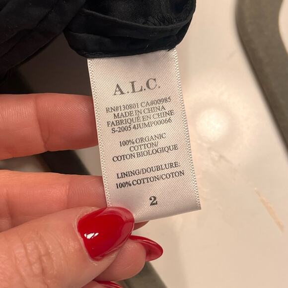A.L.C. Black Erika Romper Sz 2 - Picture 9 of 11